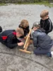 Mittelalter erleben: Die Kinder durften mit Katapulten schie&szlig;en.