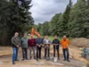 Beim offiziellen Spatenstich (v.l.): Gemeinderat und dritter B&uuml;rgermeister Johann Miethaner, Werner Bl&uuml;ml (Bl&uuml;ml Bau), Gemeinderat Roland Geiger, Gemeinderat Reinhold H&ouml;gerl, B&uuml;rgermeister Andreas Eckl, Lorenz Diener (Brunner Architekten) und Paul Fr&uuml;chtl (Kl&auml;rw&auml;rter).