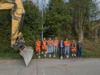 Offizieller Spatenstich in der Wiedenhofstra&szlig;e: Wasserwart Roland Brem (v.l.), Bauhofleiter Stefan Haimerl, Gemeinderat Roland Geiger, Planer und Gemeinderat Manuel Christl, B&uuml;rgermeister Andreas Eckl, Bauleiter Johannes Schmid, Polier Thomas Weber und direkter Anlieger Otmar Prei&szlig;.