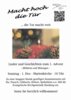 Veranstaltung: Macht hoch die T&uuml;r - Lieder und Geschichten zum 1. Advent So 01.​12.​2024