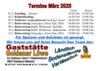 Veranstaltung: Termine März 2025 01.  -  31. März 2025