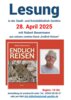 Veranstaltung: Lesung - Buchpremiere Robert Beuermann liest aus seinem zweiten Band „Endlich reisen“ in der Stadt- und Kreisbibliothek „Edlef Köppen“ Genthin am               28. April 2025 um 18 Uhr Mo 28. 04. 2025