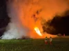Feuerwehreinsatz: Brand einer Strohmiete