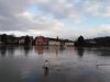 Hochwasser Januar 2020 Blick vom Fähranleger auf Wasserbillig