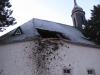 Das beschädigte Kirchendach