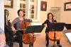 Foto vom Album: "Theodor Fontanes Weihnachten" Christel Weimar (Lesung), Christa Eggert (Saxophon, Cello Ensemble der Musikschule Rathenow)