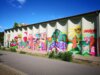 Meldung: Graffitiwand an der Turnhalle in Brück eingeweiht.
