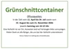 Meldung: Öffnungszeiten des Grünschnittcontainer in Kromsdorf