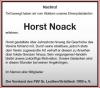 Meldung: Nachruf Horst Noack
