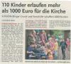 Leine-Zeitung: 110 Kinder erlaufen mehr als 1000 Euro für die Kirche