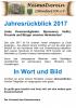 Meldung: Jahresrückblick 2017 Heimatverein Ziltendorf 700 e.V.