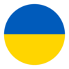 Kreis in den Farben der ukrainischen Flagge