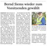 Bernd Siems wieder zum Vorsitzenden gewählt