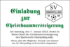 Meldung: Christbaumversteigerung des SV Oberpolling