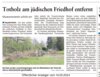 Meldung: Aufräumarbeiten auf dem Jüdischen Friedhof Staudernheim