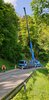 Sanierung der Ableitung ins Schlüchttal - Materialtransport per Autokran (Mai 2022)