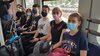 Die Reisegruppe im Zug auf dem Weg nach Straßburg
