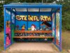 Foto vom Album: Steinfurther Eltern und Kinder mit unseren Gemeindearbeitern bringen die Bushaltestelle in Ordnung