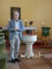 Herr Pfarrer Jens Peter Erichsen - Begrüßung zur Visitation in der Kirche Werder