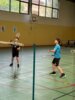 Lasse Schmidt (7a) und sein Austauschpartner beim Badminton