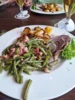 Matjes im Bratkartoffeln und Speckbohnen