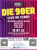 Plakat 90er - live on stage