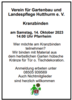 Veranstaltung: Kranzbinden, Gartenbauverein Hutthurm, 14 Uhr