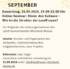 Veranstaltung: Online-Seminar: Hinter den Kulissen- Wie ist die Struktur der LandFrauen?