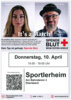 Veranstaltung: Blutspende im Sportlerheim Ebersbach Do 10. 04. 2025