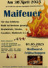 Veranstaltung: � Maifeuer & Weißwurst-Frühschoppen � in Schwickershausen 30. Apr  -  01. Mai 2025