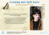 Veranstaltung: Lesung mit Juli Katz