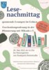 Veranstaltung: Lesenachmittag im Grünen - spannende Lesungen im Grünen mit der Bürgermeisterin Mi 28. 05. 2025
