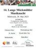 Veranstaltung: 14. Lange Möckmühler Musiknacht Mi 28. 05. 2025
