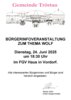 Veranstaltung: Infoveranstaltung zum Thema Wolf in Vordorf Di 24. 06. 2025