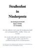 Veranstaltung: Straßenfest in Niederpretz So 03.​08.​2025