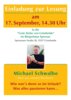 Veranstaltung: Einladung zur Lesung: Michael Schwalbe Mi 17.​09.​2025
