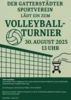 Veranstaltung: Volleyballturnier Gatterst&auml;dt Sa 30.​08.​2025