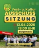 Veranstaltung: Fest- und Kulturausschusssitzung Mo 13.​04.​2026