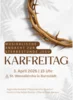 Veranstaltung: Musikalische Andacht zur Sterbestunde Jesu Fr 03.​04.​2026