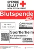 Veranstaltung: Blutspende am 16. Juli im Sportlerheim Ebersbach Do 16.​07.​2026