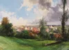 Blick von der Wiese an der Kirchruine, um 1860 (Aquarell von Carl Graeb, Foto: René E. Pech)