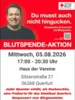 Veranstaltung: Blutspende Mi 05.​08.​2026
