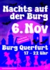 Nachts auf der Burg am 6. November ab 17 Uhr