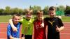1. Platz bei der 4x50m Staffel: Marlon Obel (6c), Lennart Laux (7b), Aaron Hartmann (6c) und Lucas Klein (7c)