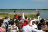 Gottesdienst mit Pastor Witthold Chwastek am Ufer der Schlei