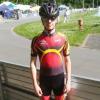 Fabian im Nationaltrikot vor der 500 m Sprintausscheidung beim Europacup in Groß Gerau
