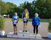 Siegerehrung der Master W 50/70 mit 3 Titeln für Iris