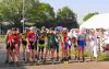 Startaufstellung 5000 m Ausscheidung weibliche Jugend