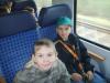 Im Zug: Steven und Tobias