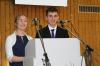 Lisa Schneider und Björn Wallau hielten die Ansprache des Abiturjahrgangs
